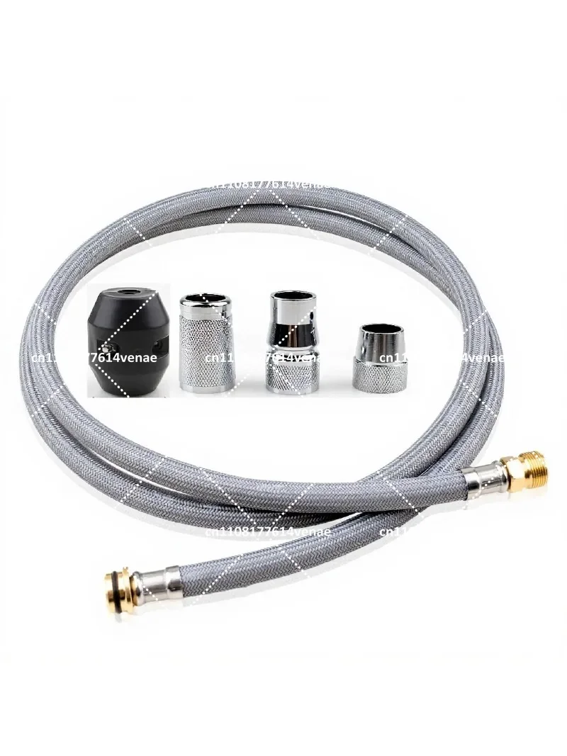 Flexible Stainless Steel Braided Kitchen Faucet Hose, Universal Replacement Connector, 3/8 Inch Compression Fitting
