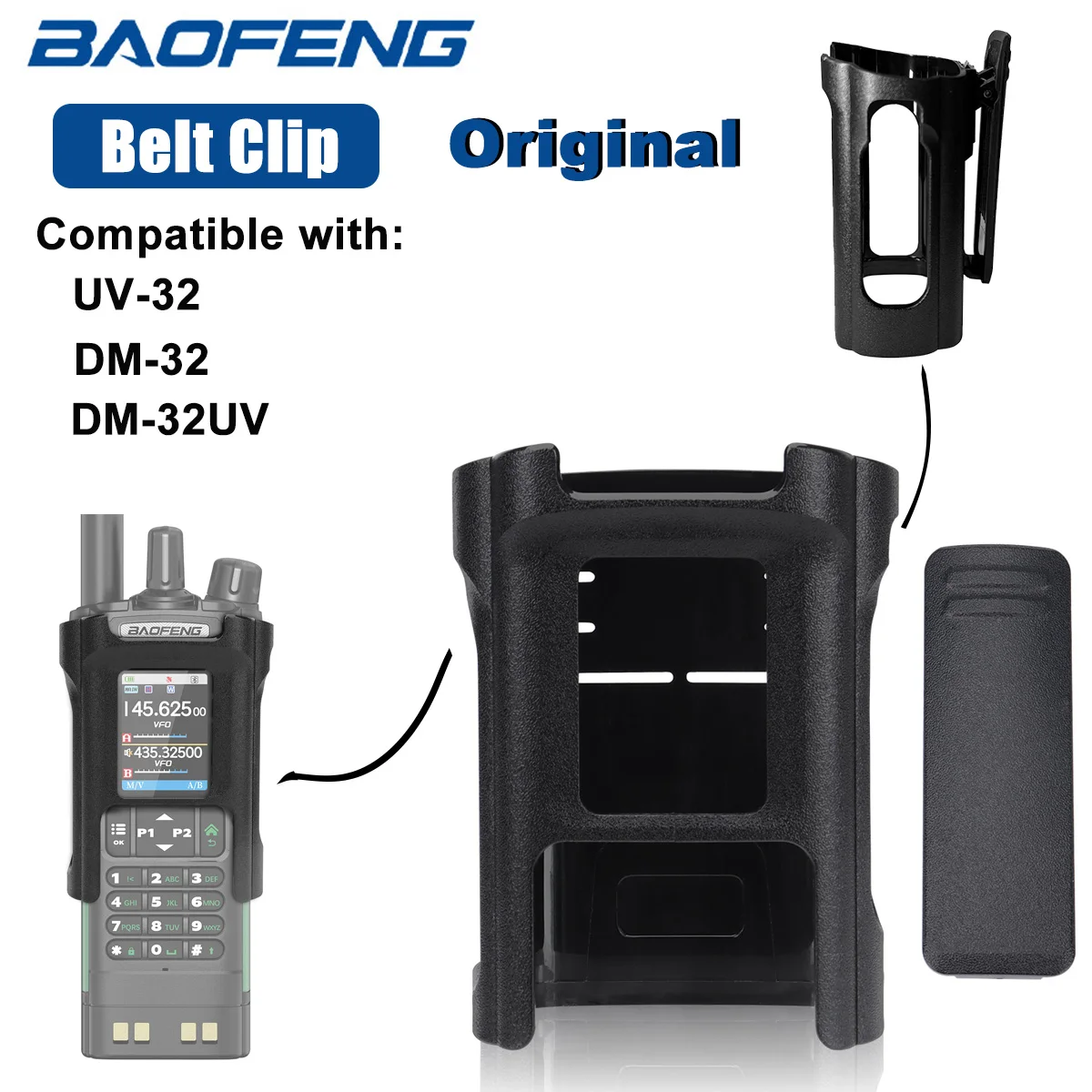 

Baofeng оригинальный UV-32 DM-32 DM-32UV рация зажим для ремня чехол-кобура удобная вешалка для UV32 DM32 радиоаксессуар