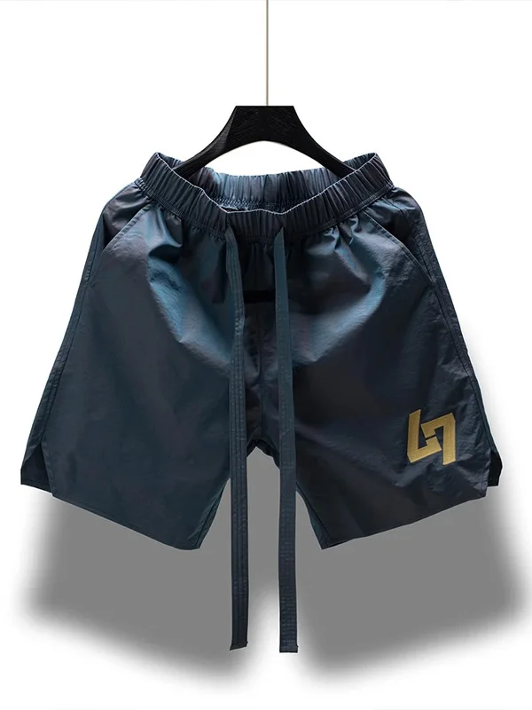 

Мужские летние шорты-бриджи с вышивкой, прямые, дышащие, для спорта и пляжа