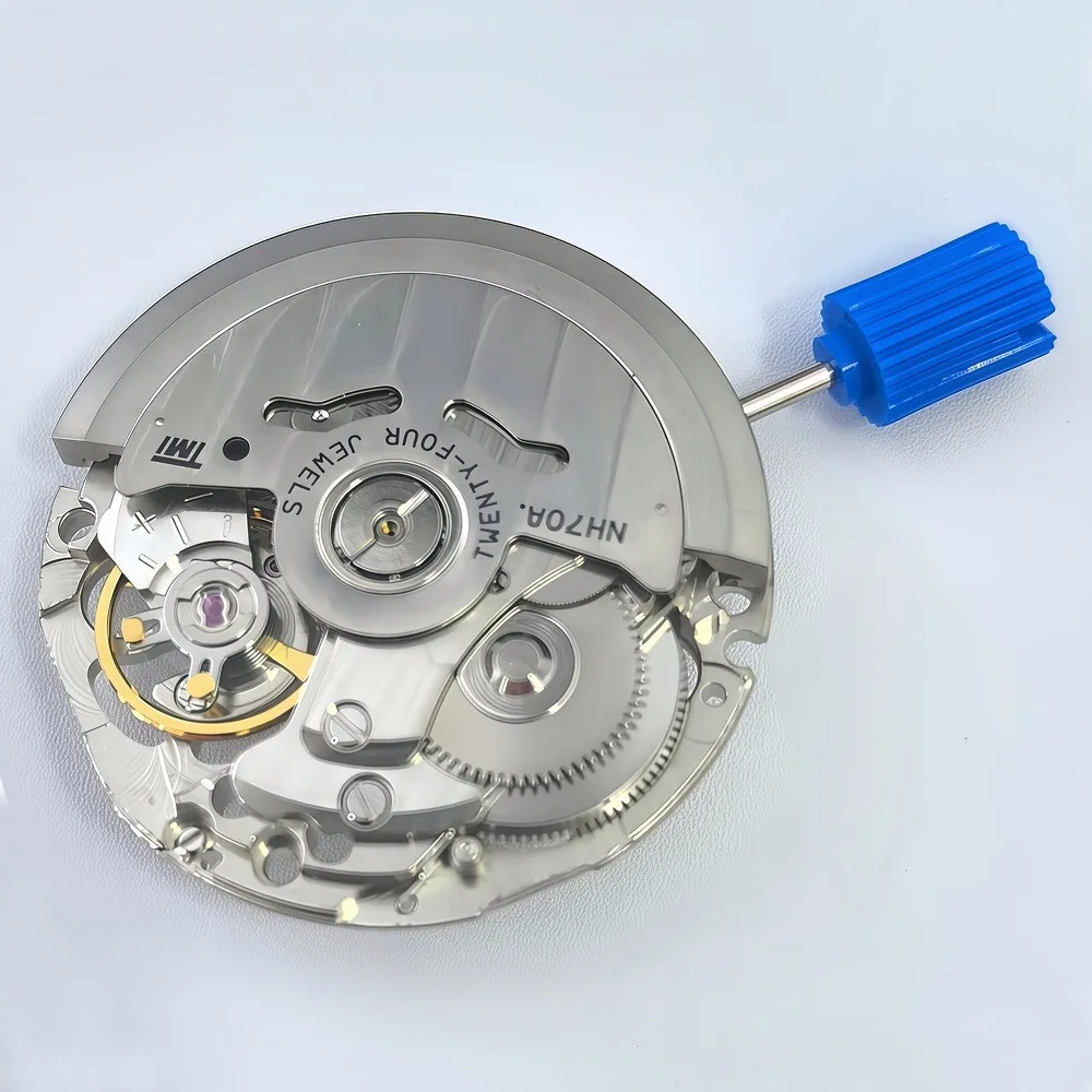 حركة NH70 NH70a آلية يابانية الصنع 24 جوهرة ، ساعة ميكانيكية هيكل عظمي ترقية أجزاء ساعة أوتوماتيكية وزارة الدفاع