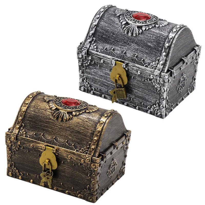 

Пиратский сундук для вечеринки, мини-сундук с сокровищами для пластиковых золотых монет, пиратских вечеринок, украшений, дней рождения