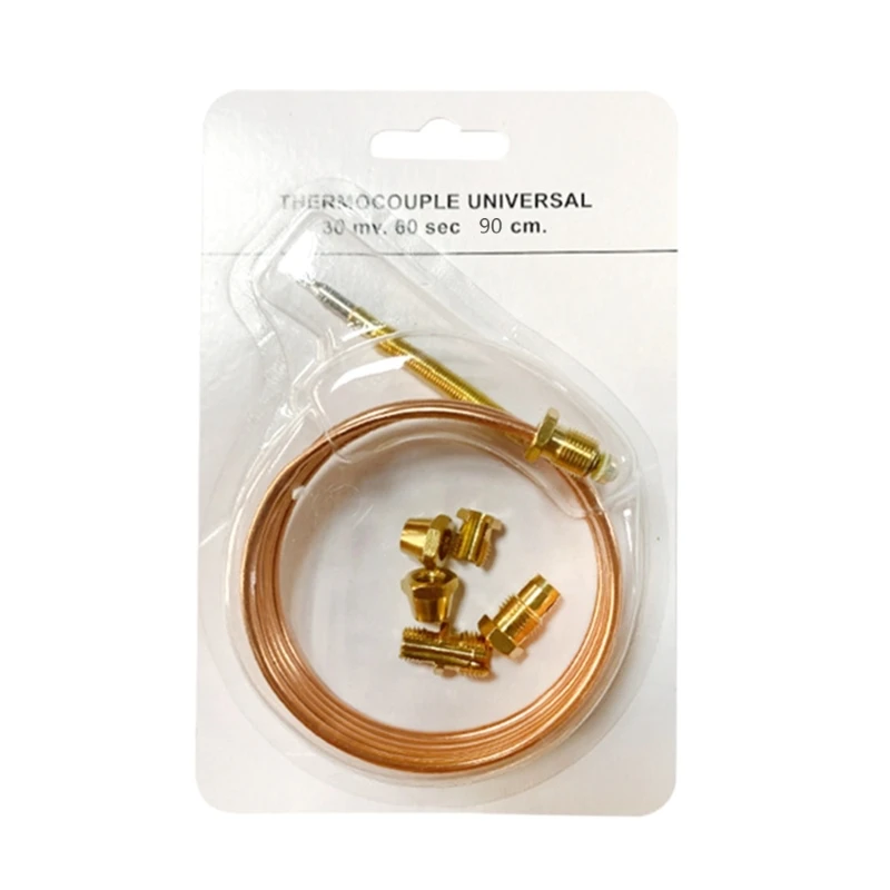 

Universal Gas Thermocouple Stove Fireplaces Replacement Temperature Sensors Probe Oven Appliances with 5pcs Fixed Part