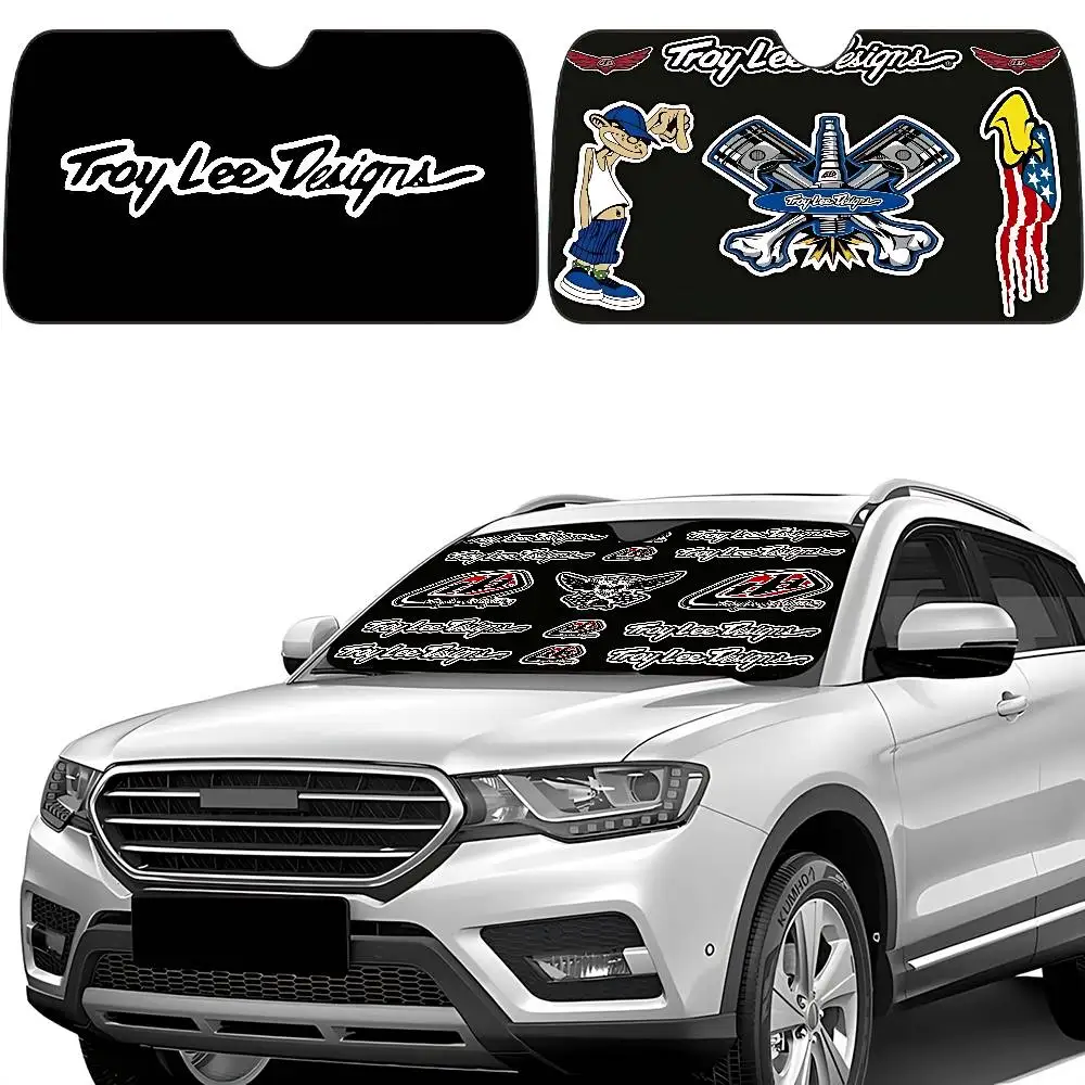 T-Troy Lee D-Design غطاء زجاج السيارة الأمامي للحماية من الأشعة فوق البنفسجية ملحقات حاجب السيارات للسيارات #1