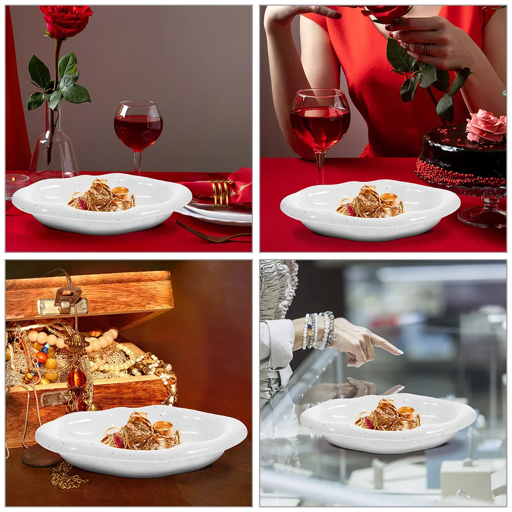 

Cloud Shaped Ceramic Jewelry Holder Tray Decorative Ring Dish Jewelry Organizer Ring Storage Tray Desktop Decor