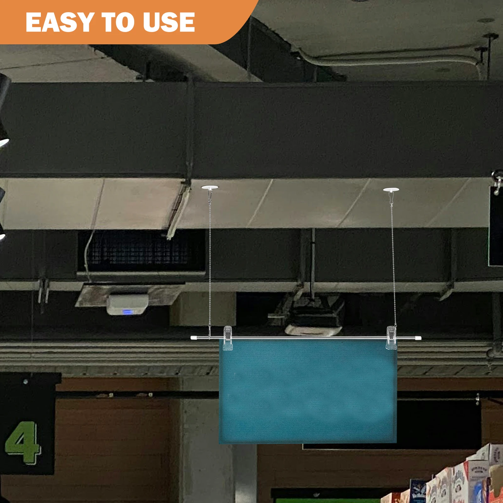 

Adjustable Poster Hanging Pole Clamps for of Prints Images Drawings Ideal for Home Office Shop Wall Art