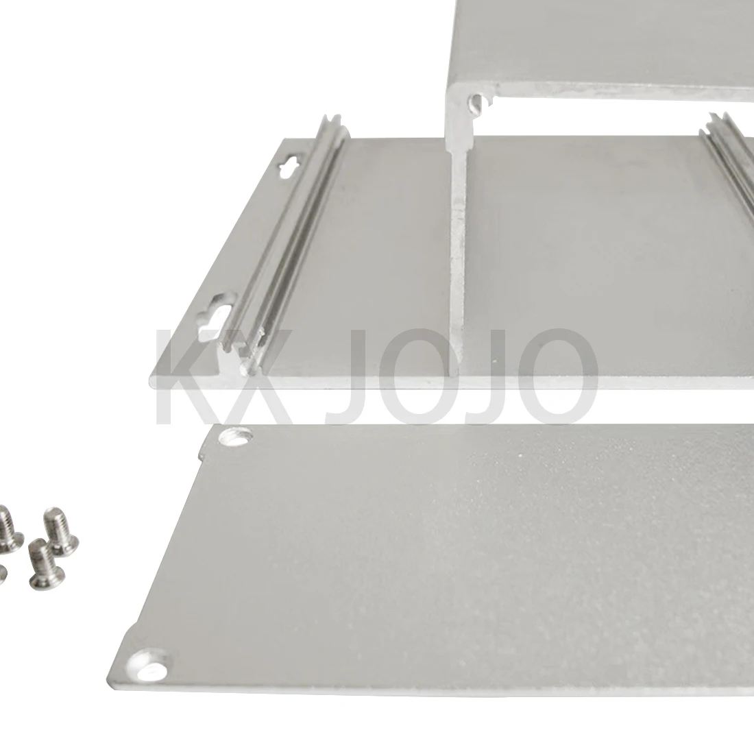 Aluminum Enclosure 107*55*130mm Split Box PCB Bending with Ears Instrument Box DIY Electronic Project Case Silver