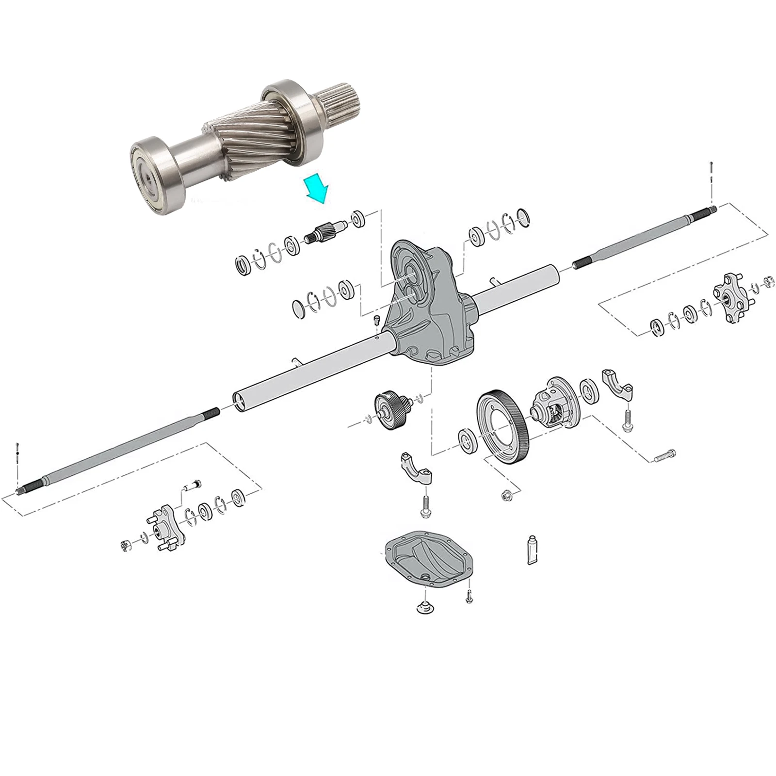 Kit de eje de entrada de carrito de Golf para EZGO RXV 2008-up Electric 620329