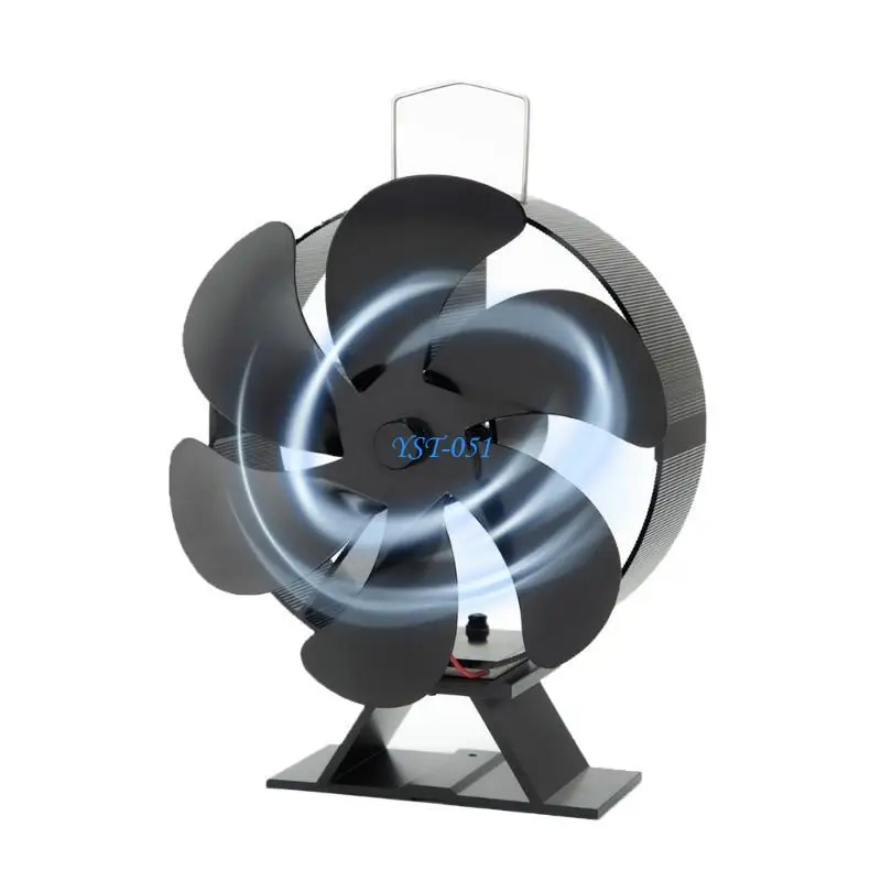 E15A ストーブオーブンファン熱駆動 6 ブレードサイレント高速モーター暖炉煙突ファン