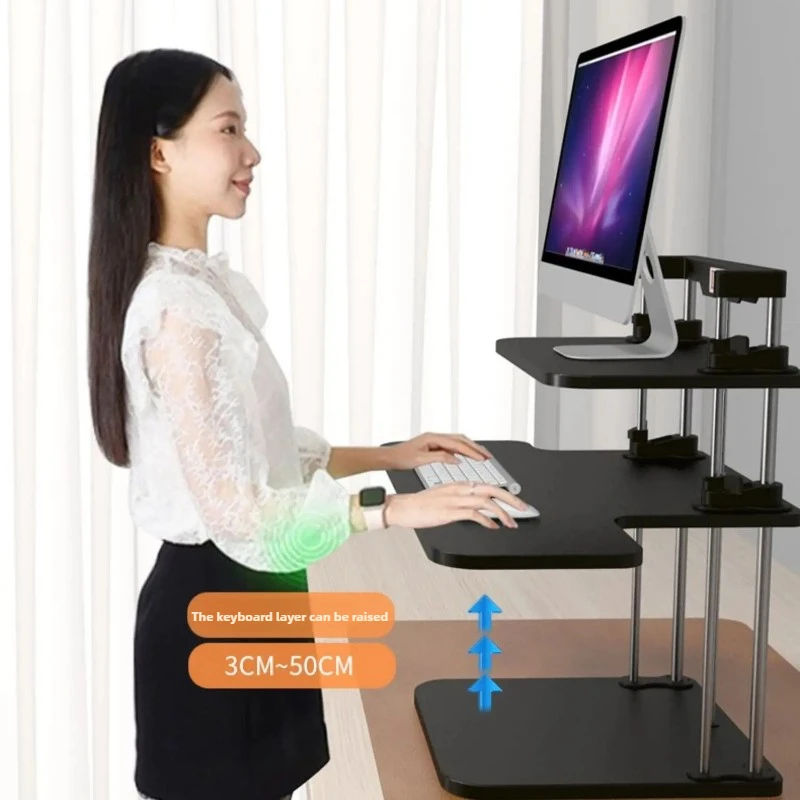 Adjustable Standing Desk Converter: Ergonomic Lift Platform for Computer Workstation, Sit-Stand Home Office Posture Support