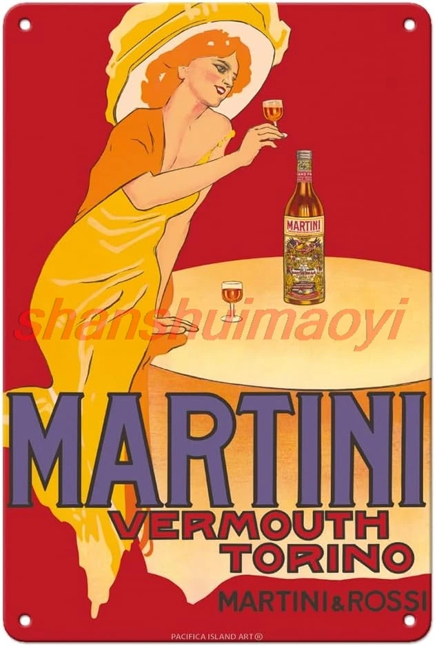 Pacifica Island Art Martini Vermouth - Martini & Rossi - Turin (Torino) Italy - Vintage Advertising Poster by Marcello  ALL