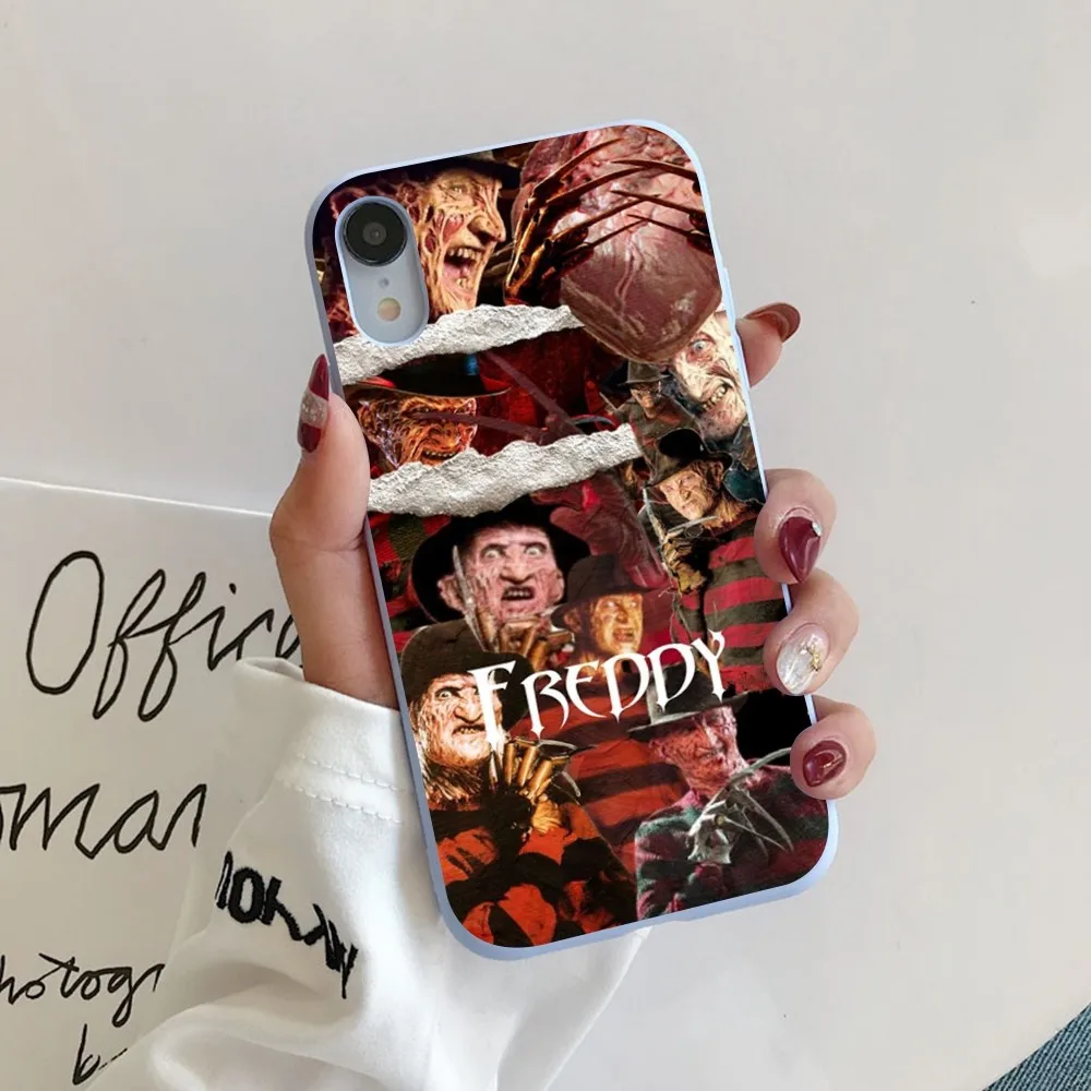 Film K-Kruegers F-Freddys Horror Phone Case For IPhone 14 11 12 13 Mini Pro Xs Max 8 7 6 6S Plus X XR Solid Candy Color Case