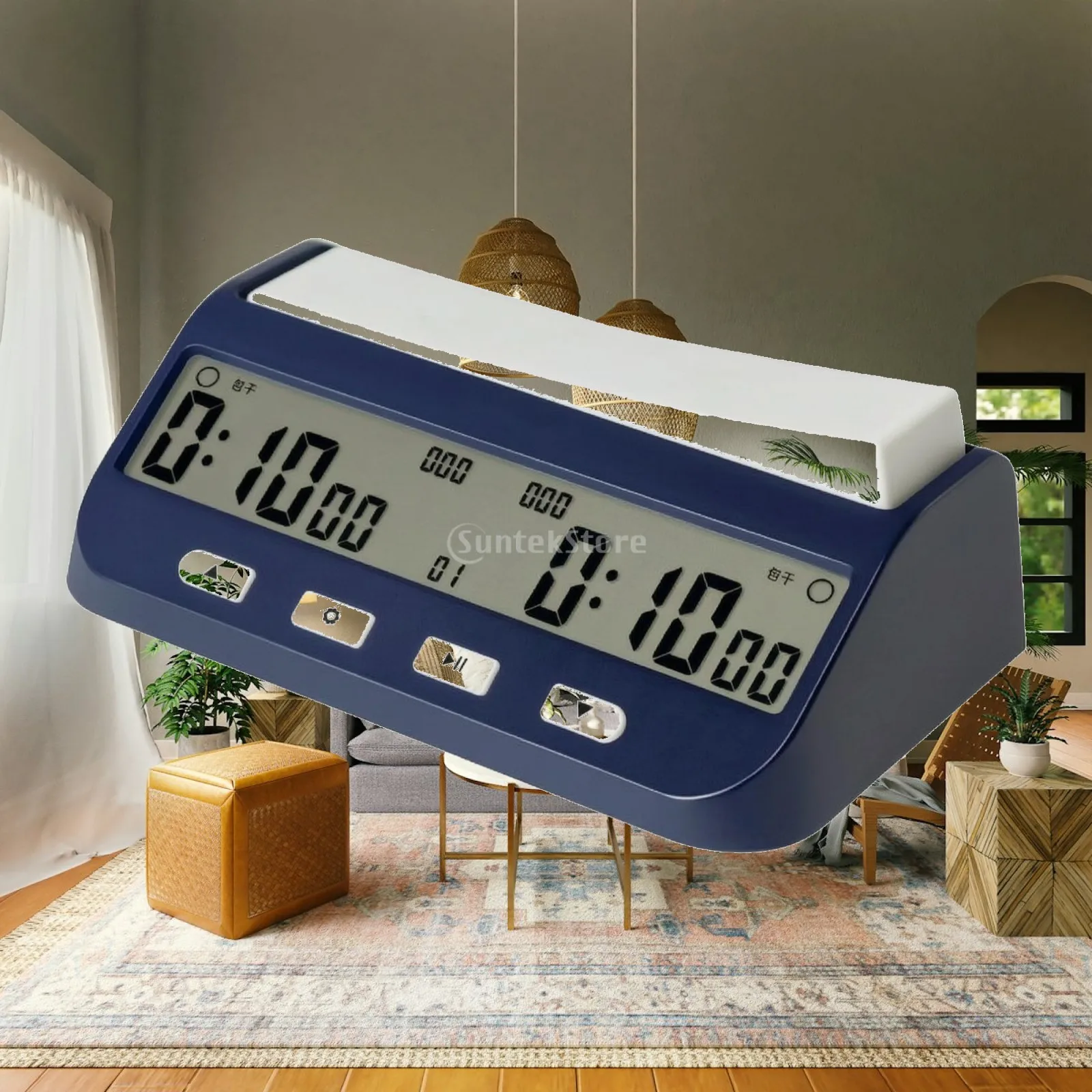 YS-9901 Electronic Chess Clock Silent Multi-Game Digital Timer Board Game Timer Delay for Tournament Players, Competitive Play