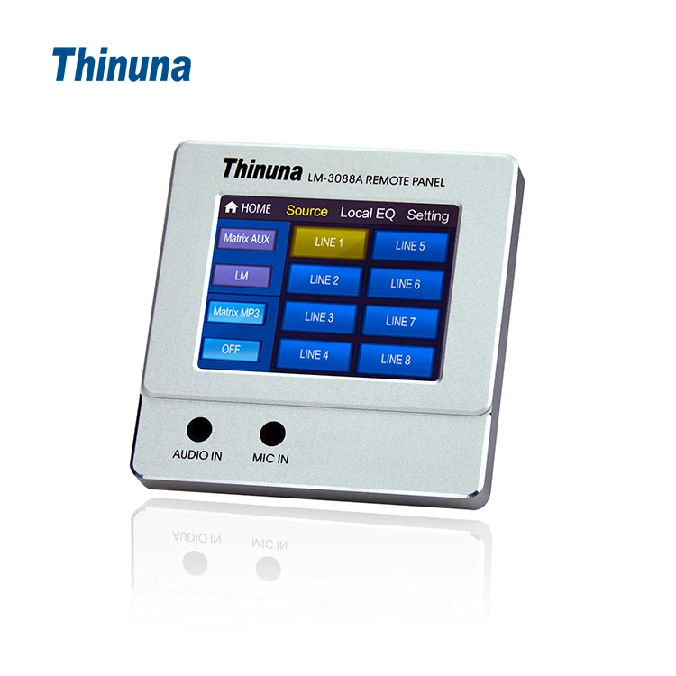 

Thinuna LM-3088A Панель дистанционного управления Голосовой матричный пульт управления Настенная панель Дистанционный выбор для PA Matrix Host Of 8 Aux Audio Source