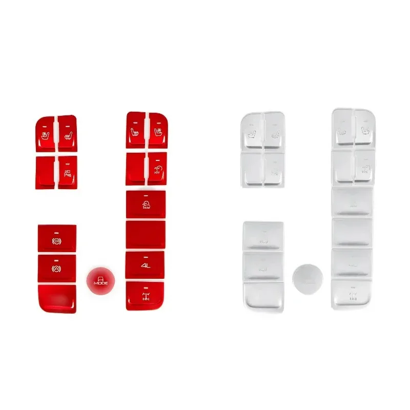 For HAVAL H9 2024-2026 Aluminum Alloy Red Car One-touch Start Gear Steering Wheel Button Cover Trim Interior Car Accessories 2