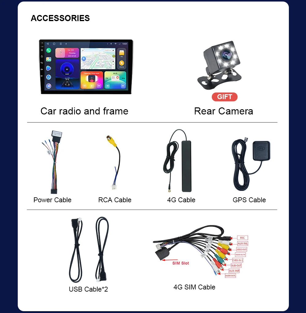 new product car audio android car audio power wire touch screen car monitor for Toyota FORTUNER