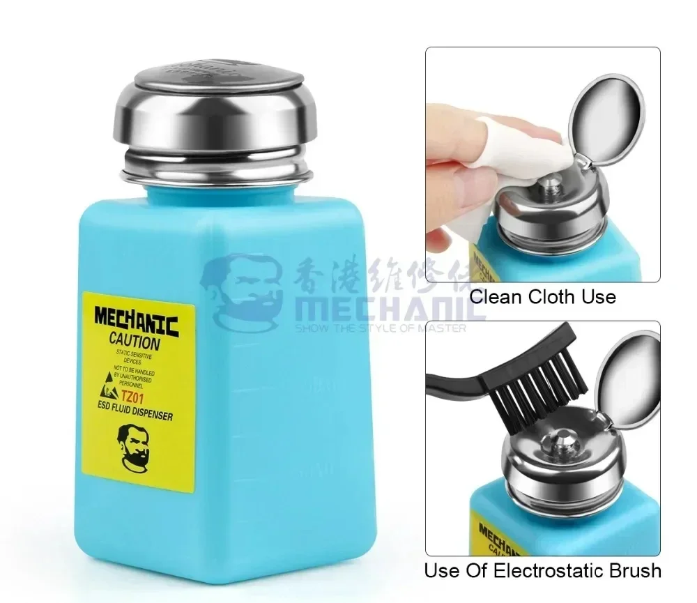 MECHANIC NC800 Nano Spong Reinigung Präzision Pinzette SS-046 3 In 1 IC Telefon Reparatur Reinigung Pinsel Reparatur Hand Werkzeuge Set – Detail 9