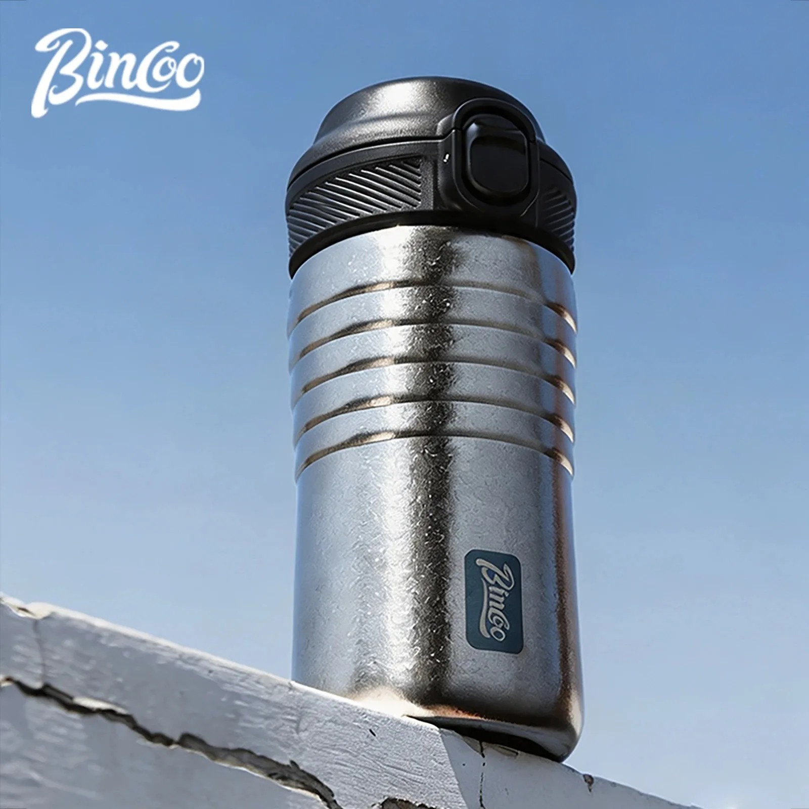 BINCOO Pure Titanium Insulated Coffee Mug Portable Travel Thermos Cup Leakproof Business Water Cup for Car Office Home Tea Coffe