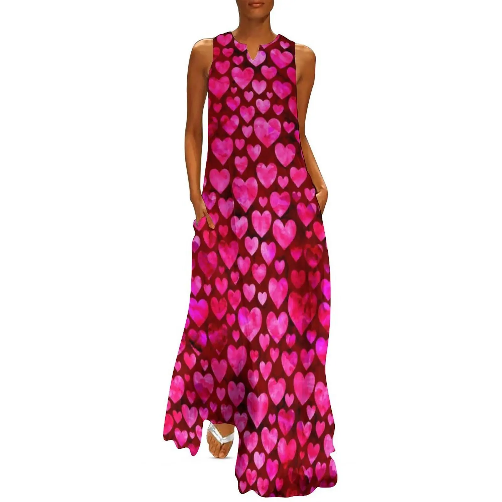 

Heart Pattern 01 Long Dress Female dress Party dresses elegant women's dresses sale women party dresses