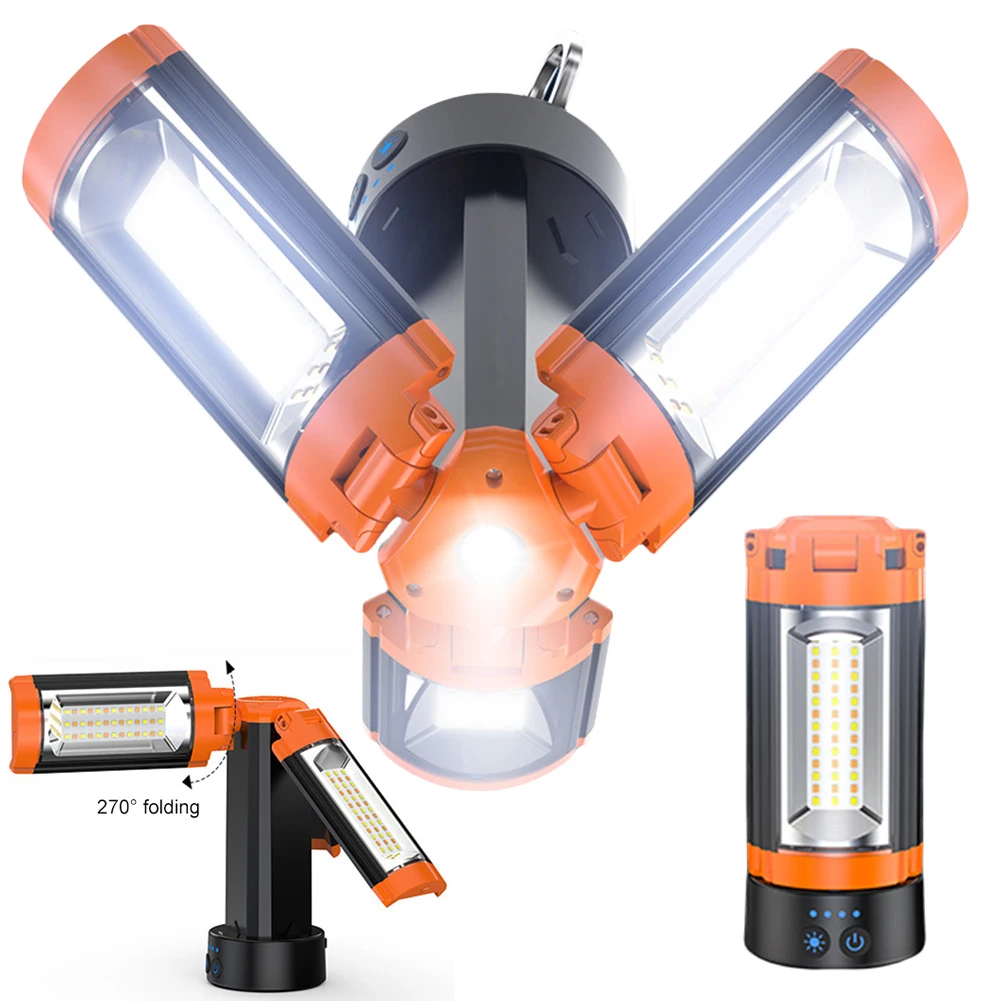 

Folding Camping Light Rechargeable Camping Lantern Multifunctional Portable Camping Light Power Display for Adventure Fishing