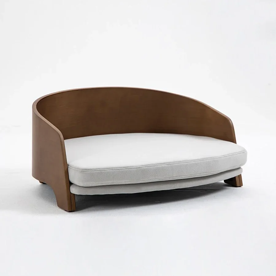 Summer Dog Bed Wooden Outdoor Small Sofa Put Outside Waterproof Removable Mat Foam Nest High Panier Chien Home Pets Products