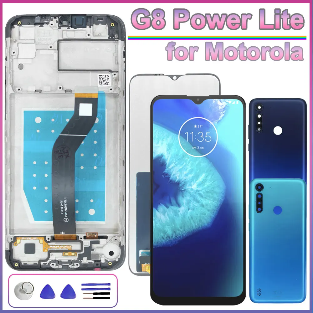 Nuevo LCD para Motorola Moto G8 Power Lite XT2055 pantalla LCD Digitalizador de pantalla táctil para Moto G8 Power Lite XT2055-1 reemplazo