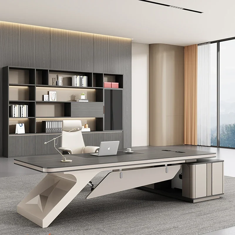 Modern Study Office Desk Gaming Computer Adjustable Luxury Office Desk Gadgets European Nordic Aesthetic Ufficio Salon Furniture