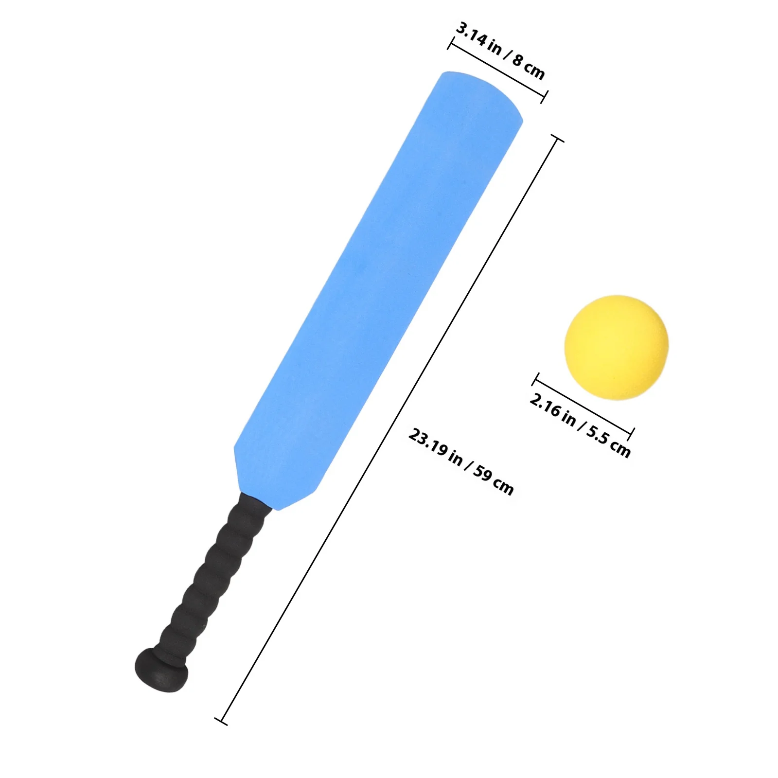 1Set Cricket Bat and Ball Set for Children Safe Soft Eva Material Lightweight Bat for Indoor Outdoor Skill Development
