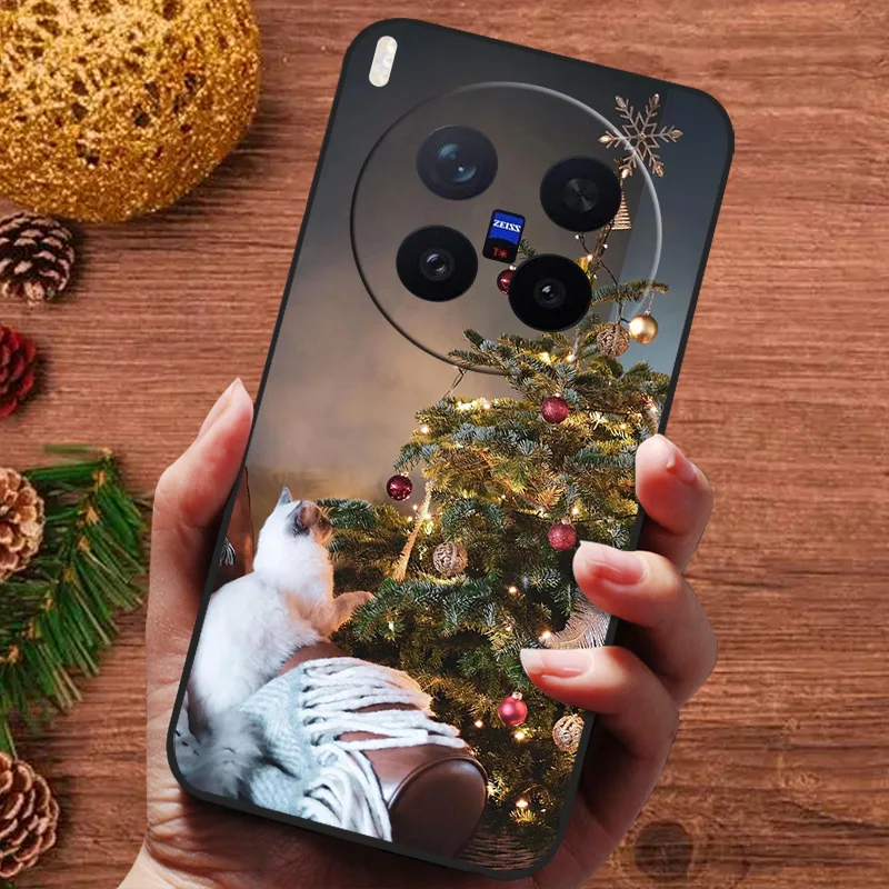 عيد الميلاد رسمت غطاء ل Vivo X300 برو حافظة V2502A سيليكون لينة غطاء الهاتف ل Vivo X300 5G V2509A كابا 2025 جديد Fundas