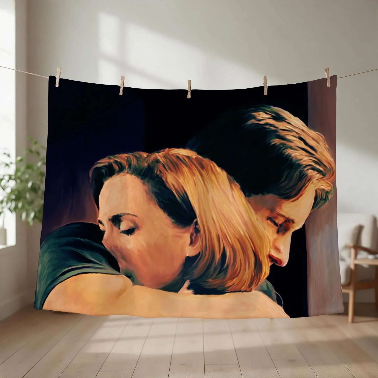 You've made me a whole person painting Throw Blanket couch cozy soft plush fuzzy picnic outdoor blanket