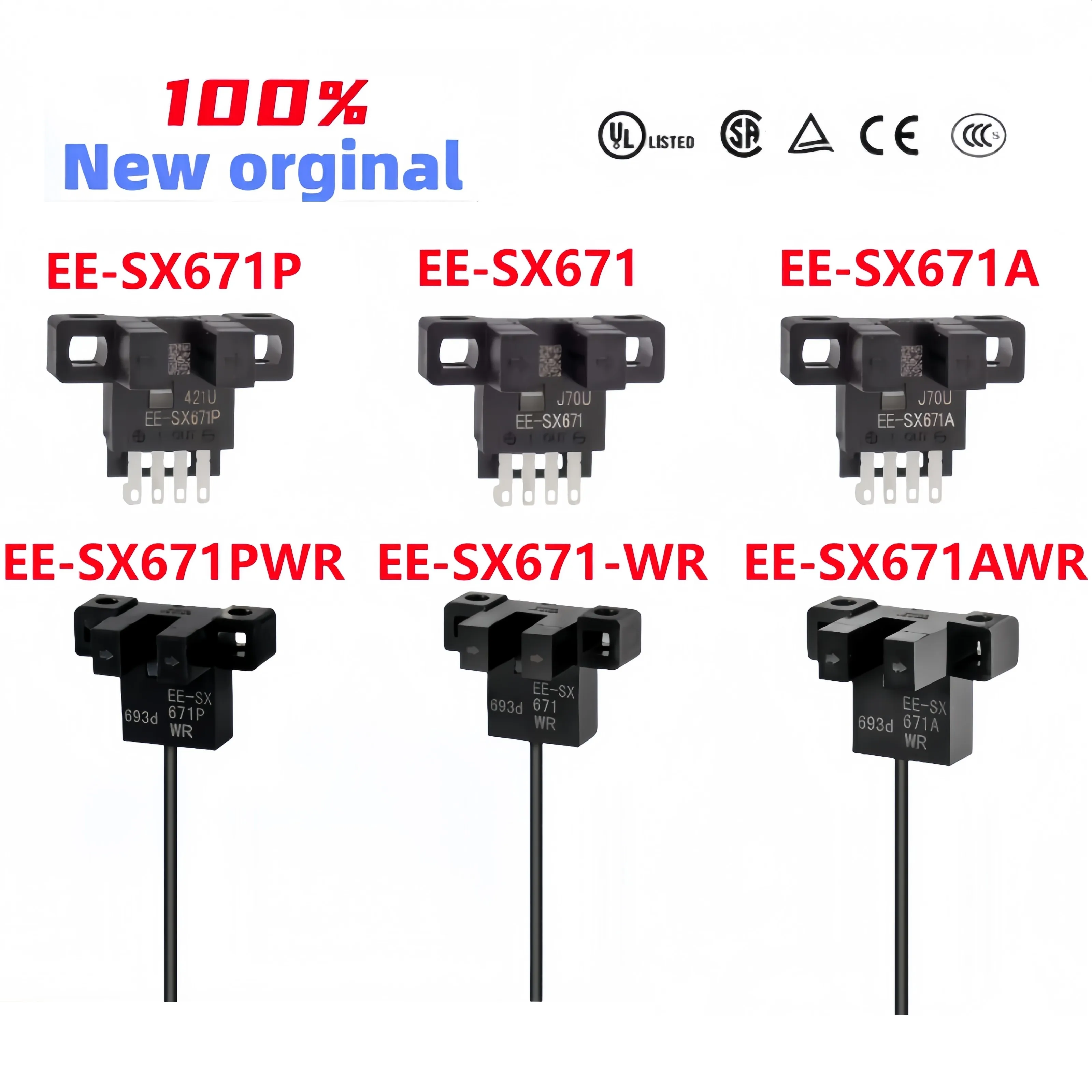 Original EE-SX671 Series Slot Type Infrared Photoelectric Sensor Switch -EE-SX671A EE-SX671-WR EE-SX671A-WR EE-SX671P-WR - New