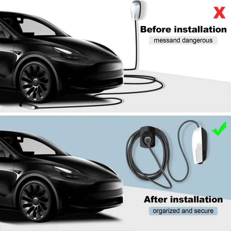 YILADE Plug Mount EV Charger Stand For Type 1 Type2 j1772 Connector Socket and Iec 62196-2 j1772 Connector Socket