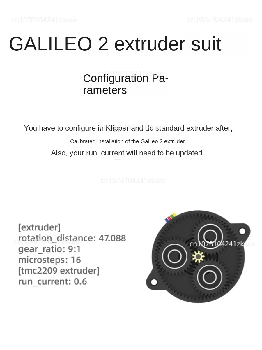 LDO 3D printer Galileo 2 extruder