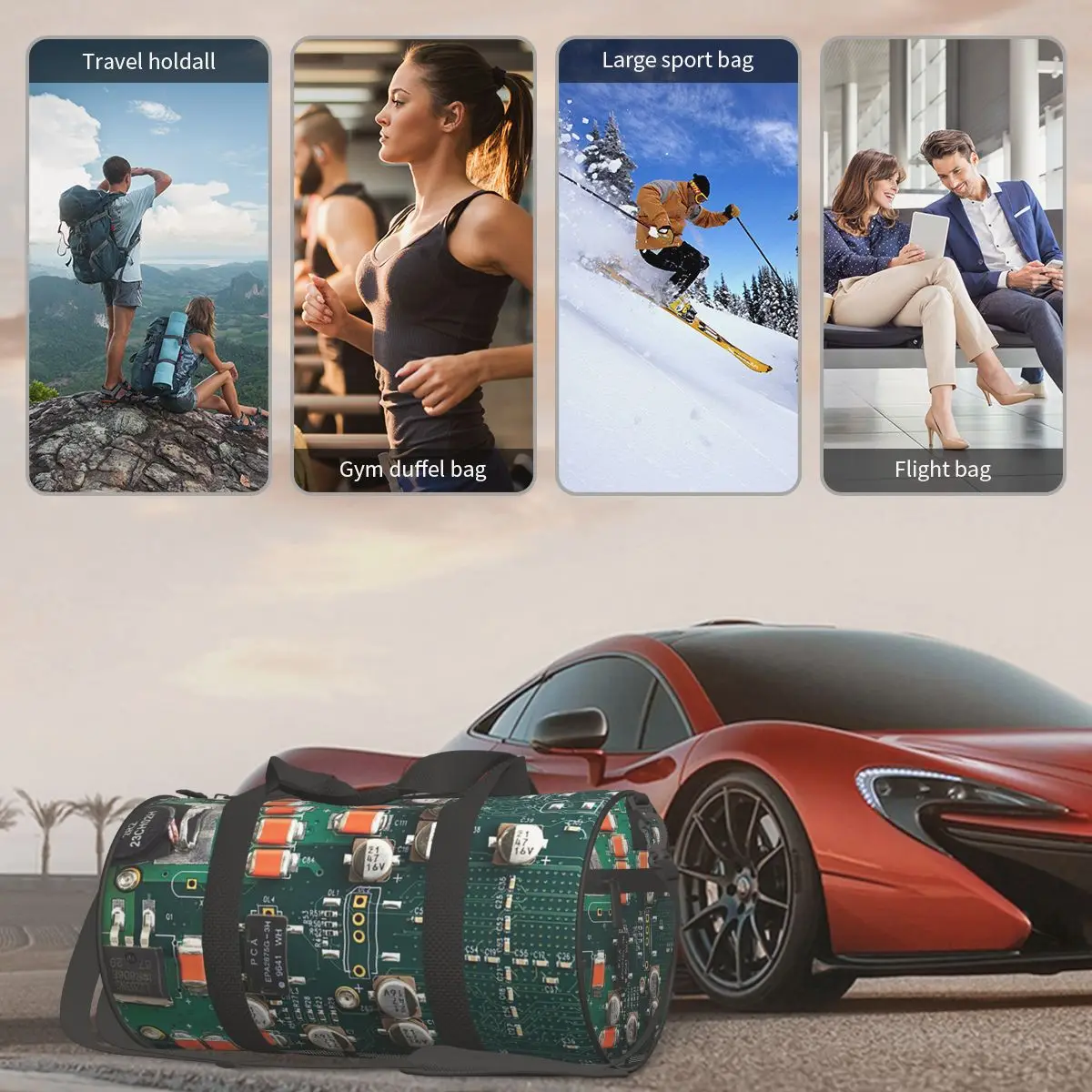 لوحة دوائر كهربائية كبيرة حقيبة رياضية واق من المطر مقاومة للماء حقائب سفر حقائب اللياقة البدنية #5