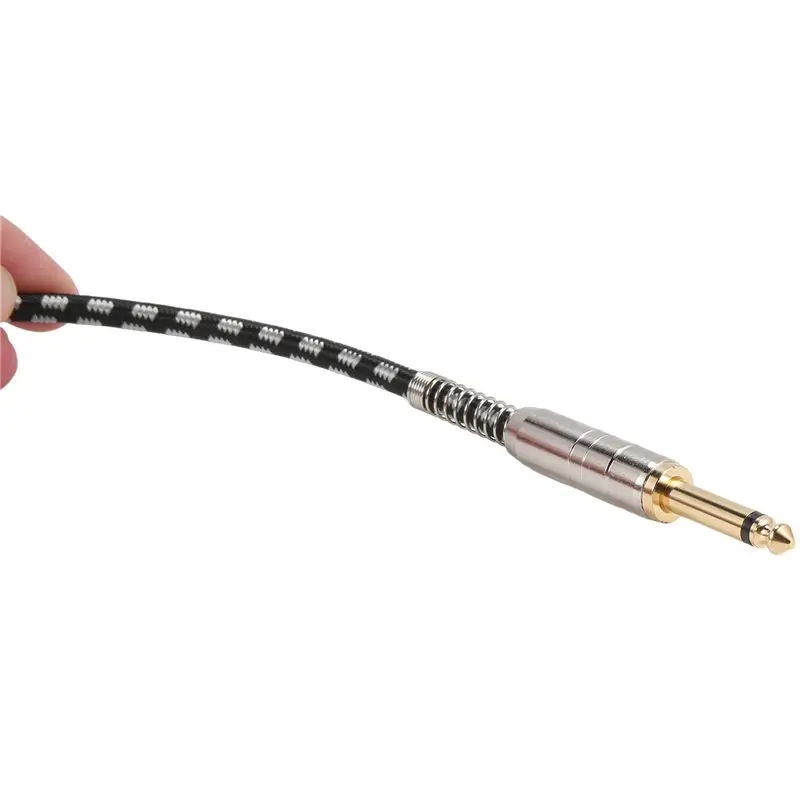 B67C Guitar Cable 10FT Instrument Cables Electric Guitar Amp Cord 1/4 Inch Gold-Plated Jack 6.35MM Cable