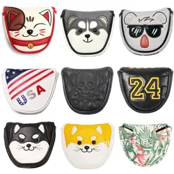 Magnetic Closure Customized Golf Mallet Putter Covers Headcover Synthetic Leather Multi Style Color