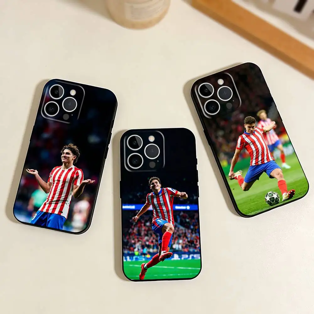 

L-La A-Aranita J-Julian Alvarez Phone Case For iPhone 17,16,15,14,13,12,11 Plus,Pro Max,XS,Soft Silicone Black Cover