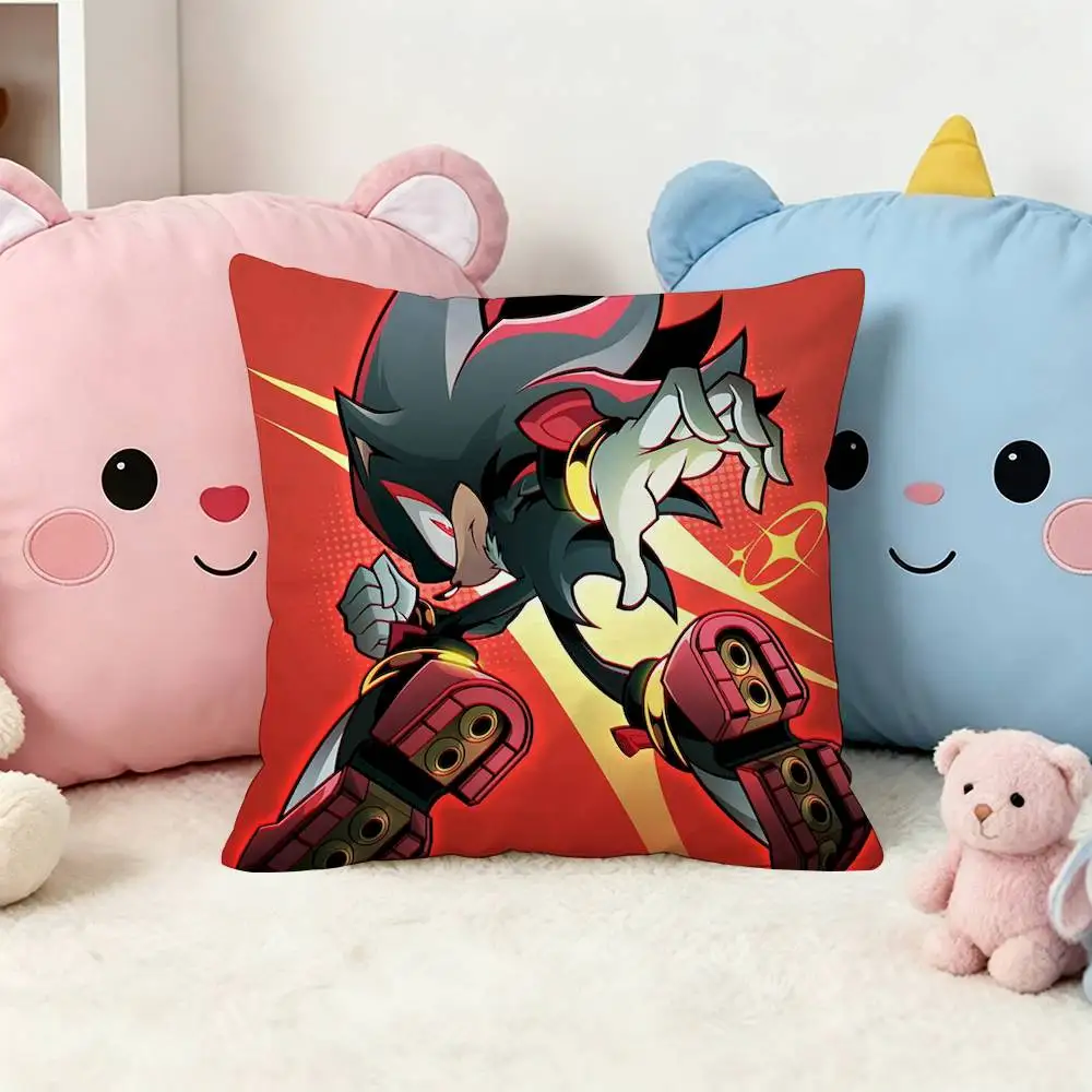 Game S-Shadow The H-Hedgehogs Square Double-Sided Printed Pillow Case Sofa Cushion Cover Bedroom Bedside Decor