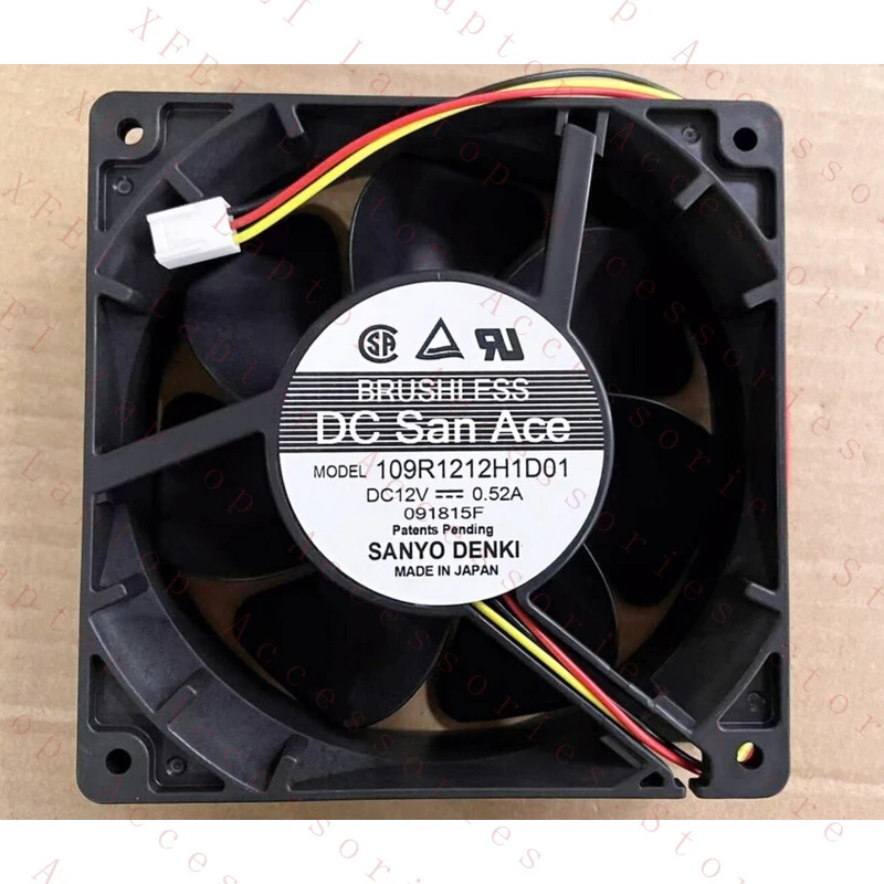 

D for SANYO 109R1212H1D01 cooling fan DC12V 0.52A 3-pin 120×120×38mm