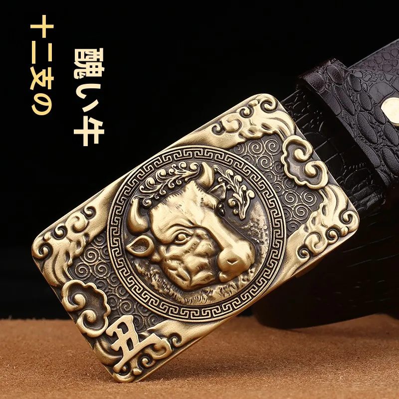 casual-copper-buckle-leather-belt-men's-youth-versatile-crocodile-pattern-pants-belt-leisure-waist-head-layer-cowhide-trendy