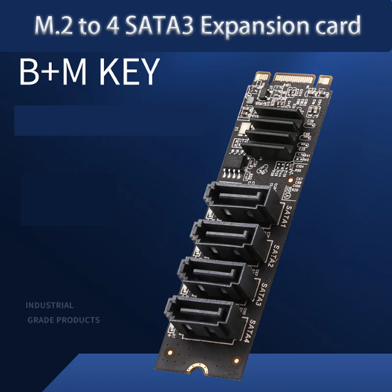 

Карта SATA Riser Card pci Express M.2 to SATA3 Карта расширения Адаптер расширения Удлинитель Конвертер PCIe Адаптер PCI-E Riser Card