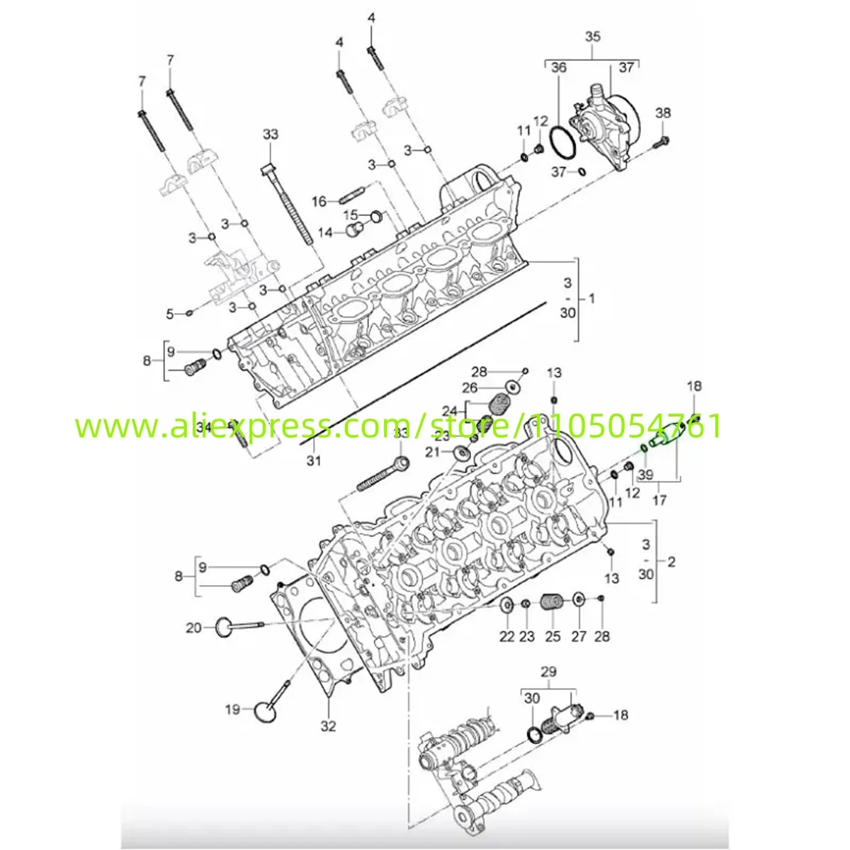 

94810530803 is suitable for the camshaft solenoid valve of P-orsche Cayenne Palamera