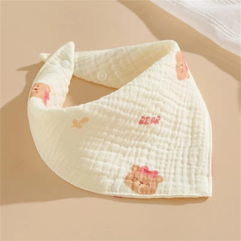 

J15U 4-Layers Baby Bibs Triangle Feeding Bibs for Infant Toddler Newborn Baby Bibs