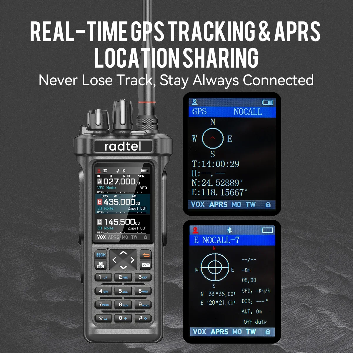 Radtel RT-950 PRO Bluetooth GPS APRS pantalla RGB programable frecuencia FM/SSB + 71cm doble banda 86mhz Ham Handtalkie con aplicación