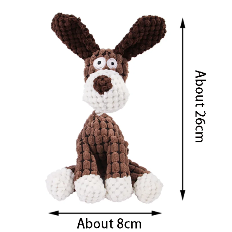 Strapazierfähiges Haustier-Hunde-Plüschtier für kleine Rassen – quietschendes Kauspielzeug in Tierform für Chihuahua Yorkshire Bichon Welpen – Detail 20