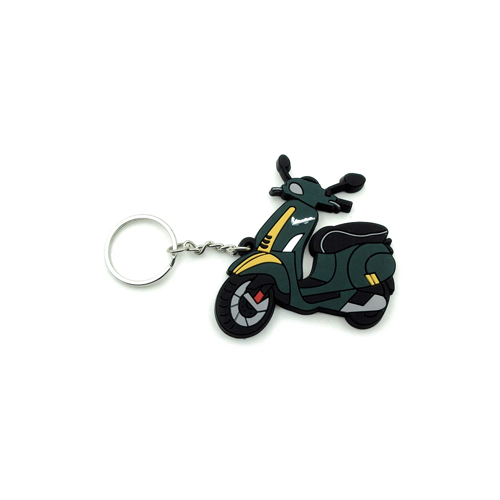 New Creative Rubber Motorcycle Model Keychain Key Ring For Piaggio Vespa Scooter Accessories Sprint Primavera 50 150 150S GTS300