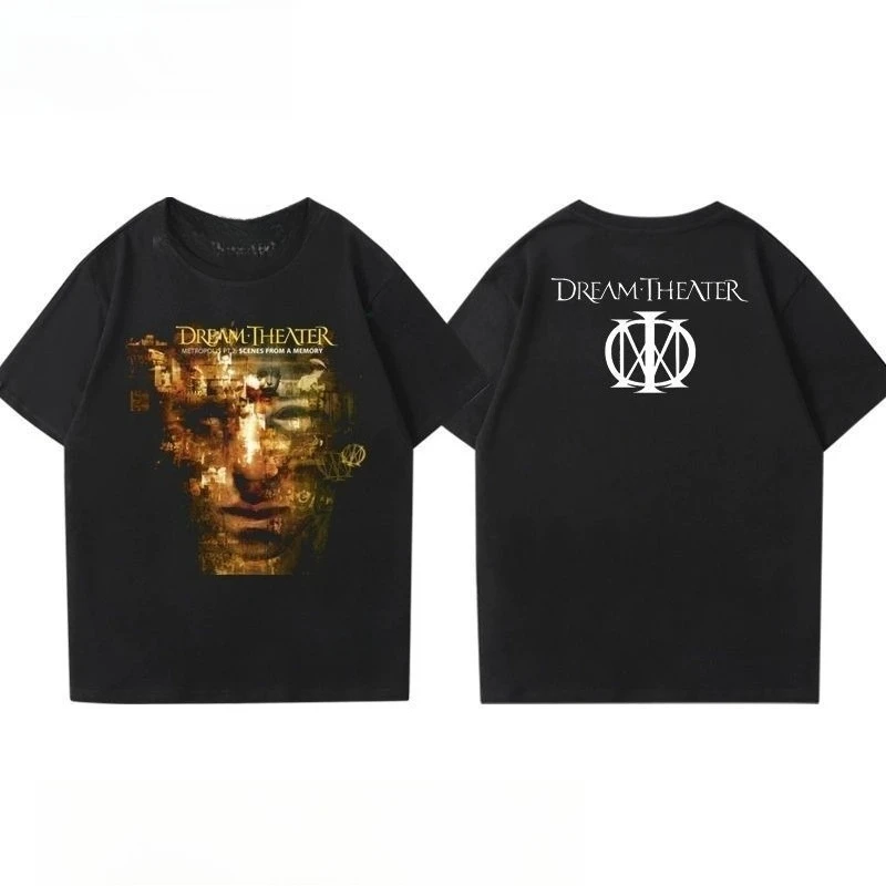 Rock and Roll Band T-shirts Men and Women Dream Theater Dream Theatre Heavy Cotton High Street Printing Short Sleeve
