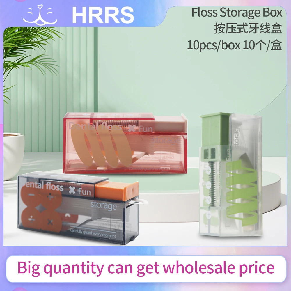 يتضمن صندوق واحد من موزع الخيط المحمول 10 قطع من منظم خيط تنظيف الأسنان الأوتوماتيكي القابل للصدف #1
