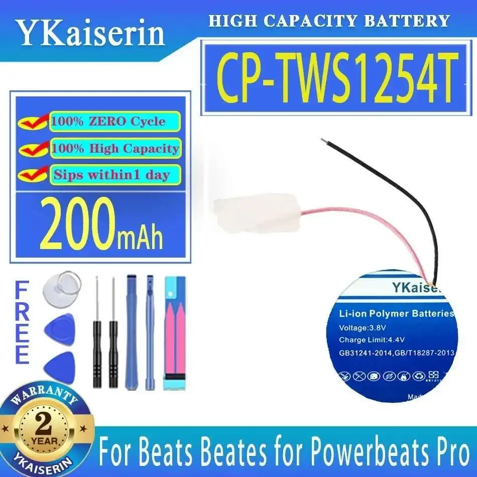

Fast Charging For Beats Beates Powerbeats Pro Wireless PB4 Bluetooth Earphone CP-TWS1254T 200Mah Battery