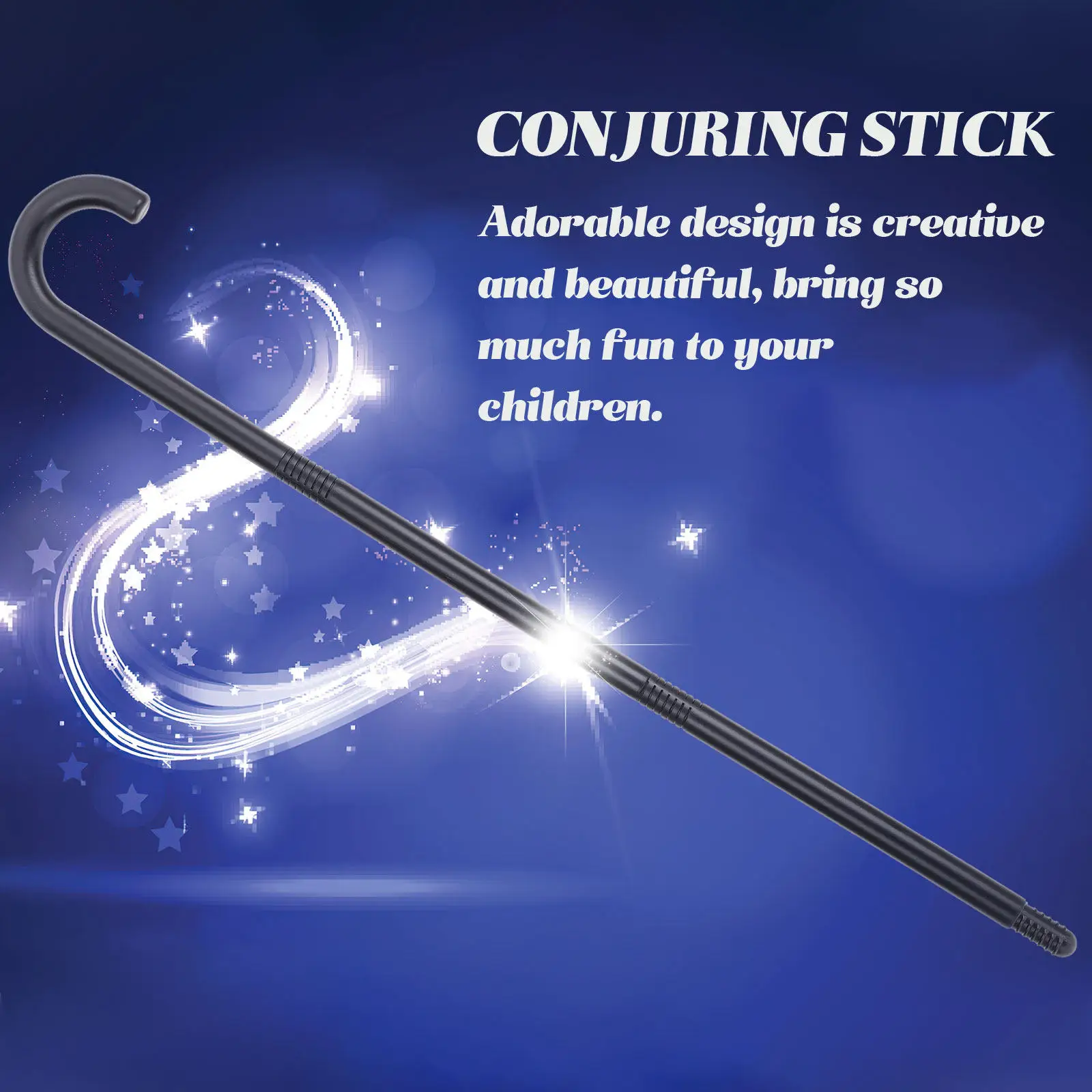 Magician Wand 2Pcs Plastic Magic Cane for Christmas Party Cosplay Performance Holiday Costume Decor Prop