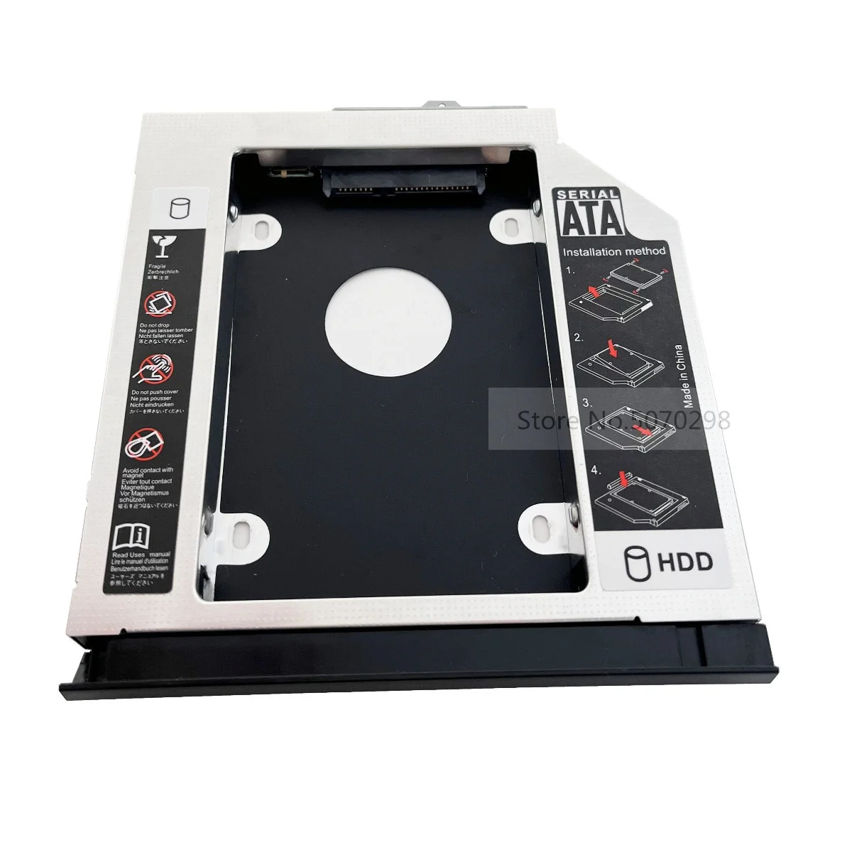 

with Bezel Front Cover 2nd SATA 3.0 2.5" Hard Drive HDD SSD Optical Caddy Frame Tray for HP EliteBook 8560w 8570W 8760w 8770W